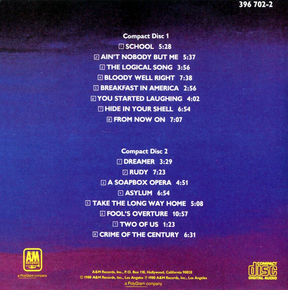 Supertramp  Paris : Front + Inlay